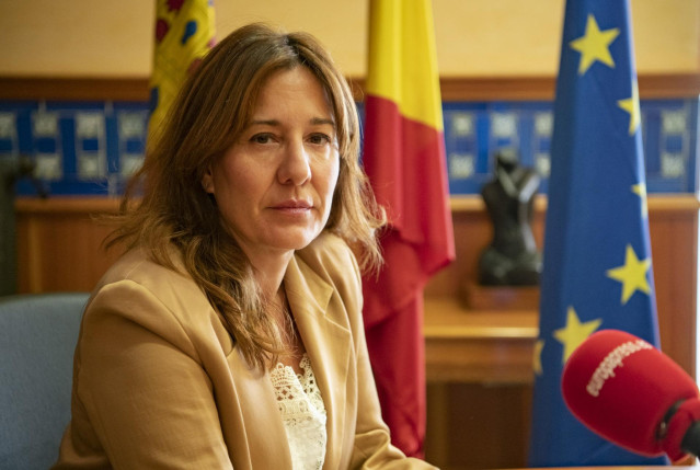 La portavoz del Gobierno de C-LM y consejera de Igualdad, Blanca Fernández, en declaraciones a Europa Press
