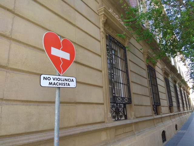 Señal contra la violencia machista.