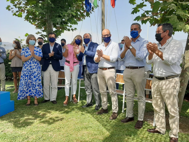 La vicesecretaria nacional de Organización del PP, Ana Beltrán, durante su visita a Algeciras.