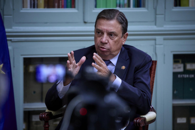 El ministro de Agricultura, Pesca y Alimentación, Luis Planas, durante una entrevista para Europa Press