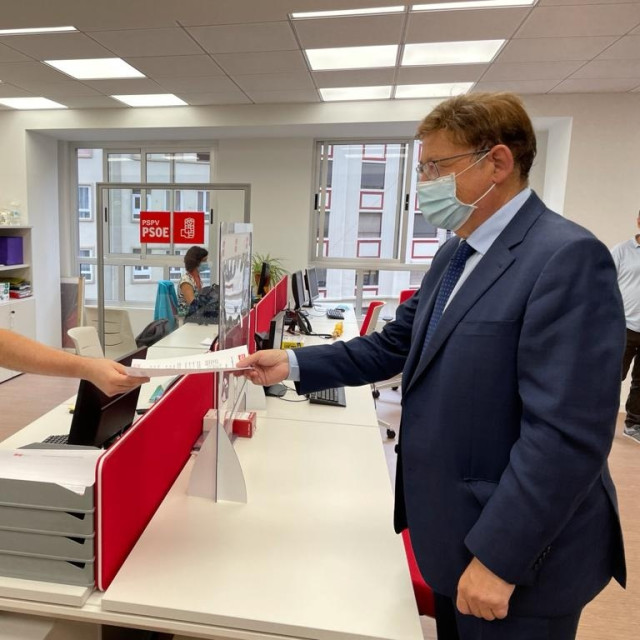 Puig en el momento de presentar su candidatura