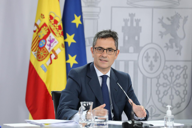 El ministro de la Presidencia, Relaciones con las Cortes y Memoria Democrática; Félix Bolaños.