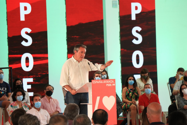 Juan Espadas, en el acto del PSOE en Jaén.