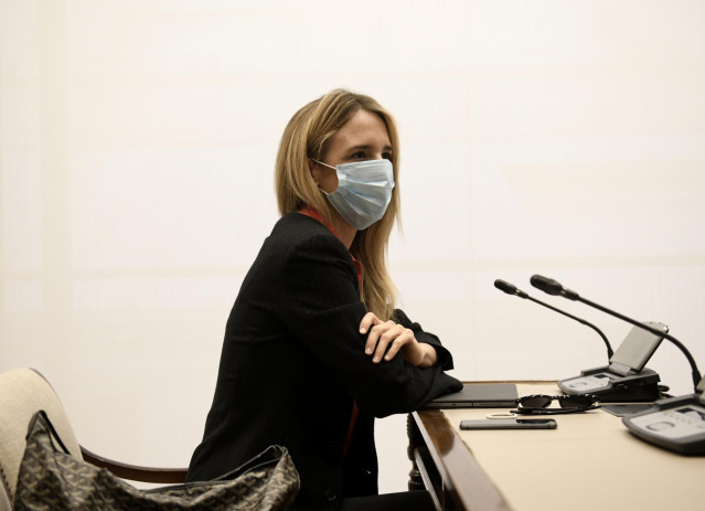 Archivo - La exportavoz del Partido Popular en el Congreso, Cayetana Álvarez de Toledo, durante una Comisión Mixta para la Unión Europea, a 27 de abril de 2021, en la Sala Prim del Congreso de los Diputados, Madrid, (España).