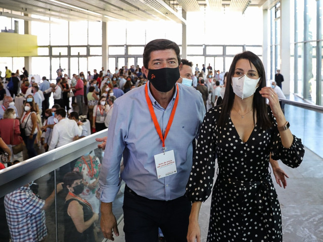 Juan Marín e Inés Arrimadas, este domingo en Sevilla