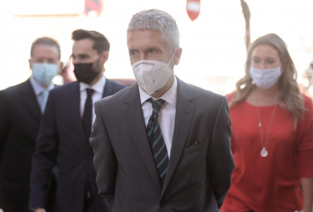 El ministro de Interior, Fernando Grande-Marlaska, a su llegada a la Comisión de Seguimiento del Plan de Lucha contra los Delitos de Odio el pasado viernes