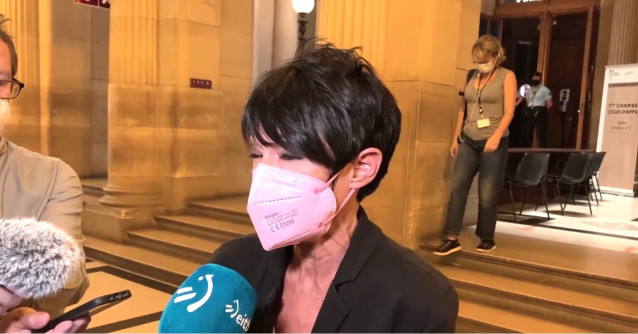 La portavoz parlamentaria de EH Bildu, Maddalen Iriarte, en el Tribunal de París