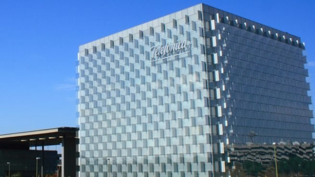 Archivo - Sede de Telefónica en Madrid.