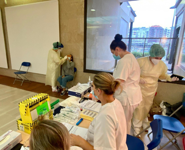 Cribado en Sanxenxo (Pontevedra) en busca de casos asintomáticos de Covid-19.