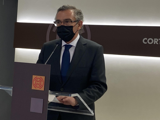 Archivo - El portavoz del PP de Aragón, Luis Maria Beamonte