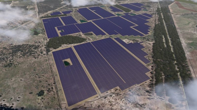 Maqueta de un proyecto de una planta fotovoltaica de Gransolar