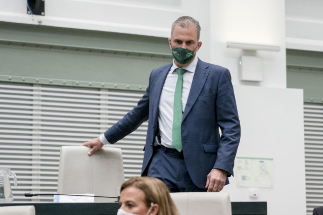 El secretario general de Vox, Javier Ortega Smith, en el Pleno del Ayuntamiento de Madrid