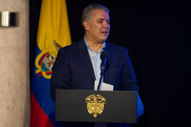 Archivo - El presidente de Colombia, Iván Duque