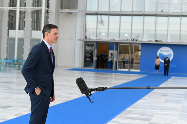 El presidente del Gobierno, Pedro Sánchez, asiste a la cumbre EUMED en Atenas