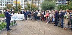 Concentración de la AVT en San Sebastián