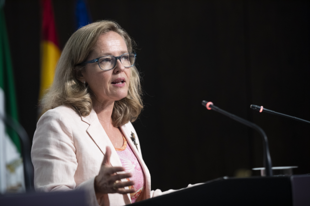 La vicepresidenta primera del Gobierno y ministra de Asuntos Económicos y Transformación Digital, Nadia Calviño.