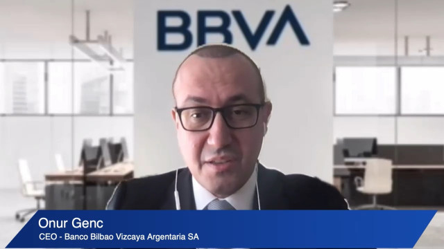 El consejero delegado de BBVA, Onur Genç, en la conferencia global de CEOs organizada por Bank of America.