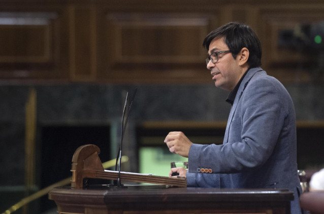 Archivo - El secretario primero del Congreso y diputado de ECP, Gerardo Pisarello, interviene en una sesión plenaria en el Congreso de los Diputados, a 20 de mayo de 2021, en Madrid, (España). Durante esta sesión se debate, entre otras cuestiones, el real