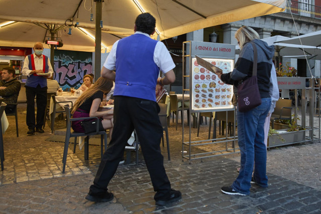 Una terraza del centro de Madrid