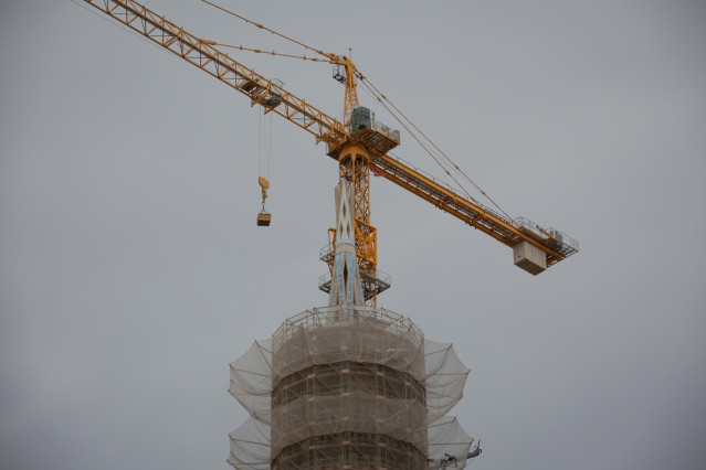 Una grúa en Barcelona