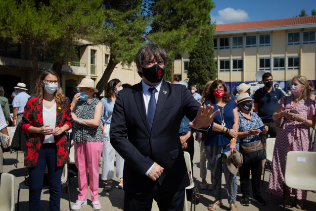 Archivo - El expresident Carles Puigdemont; asiste al acto de celebración de los 60 años de Òmnium Cultural, a 16 de julio de 2021, en Elna, (Francia).