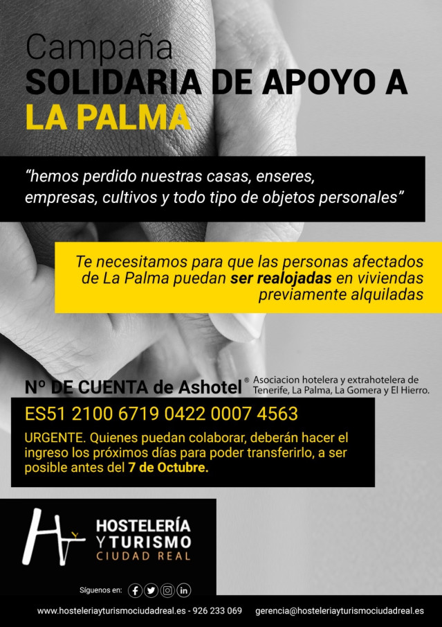 Campaña Solidaria de Hosteleros de Ciudad Real en apoyo a la Palma