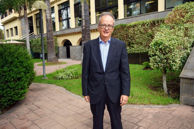 El copresidente de Barceló, Simón Pedro Barceló, este viernes en el Hotel Escuela de Santa Brígida