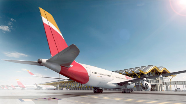Archivo - Avión de Iberia.