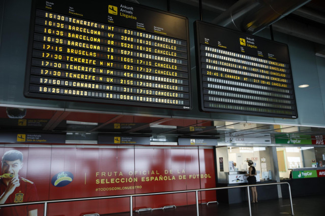 Interior del Aeropuerto de La Palma, a 25 de septiembre de 2021, en La Palma, Islas Canarias