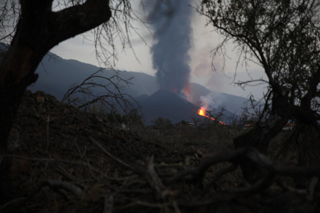 El volcán de Cumbre Vieja en La Palma