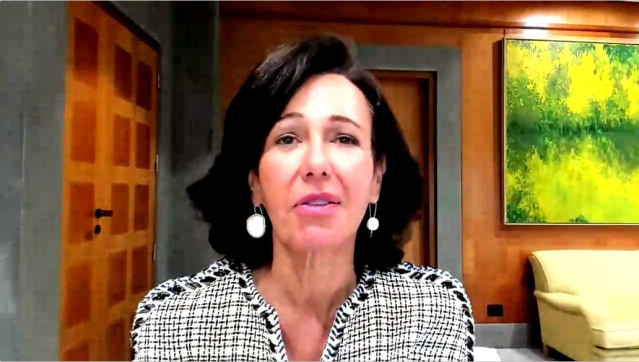 La presidenta de Banco Santander, Ana Botín, en la Conferencia Internacional de Banca 2021.