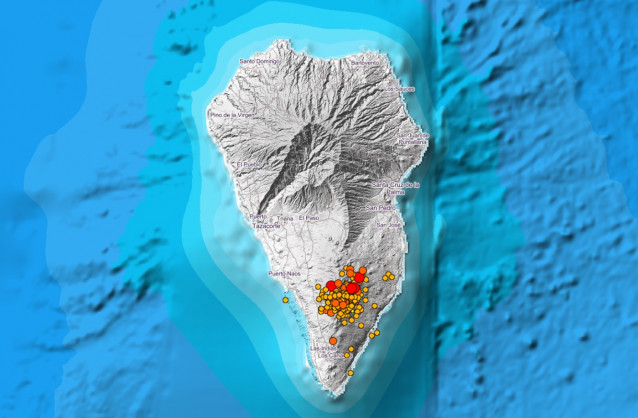 Actividad sísmica en el sur de La Palma