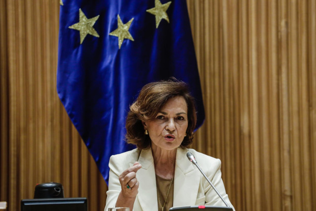 La nueva presidenta de la Mesa de la Comisión de Igualdad del Congreso, Carmen Calvo.