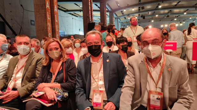 Representantes del PSOE Aragón en el Congreso Federal de Valencia.