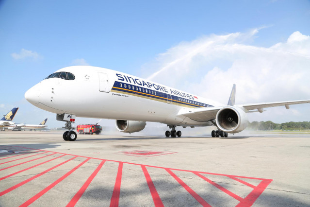 Archivo - Avión de Singapore Airlines.