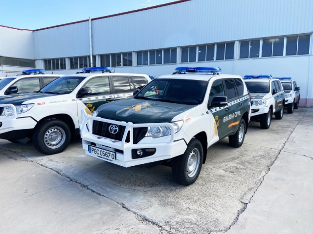 Uno de los 52 Land Cruiser que llevará el logo de la Guardia Civil y los colores corporativos