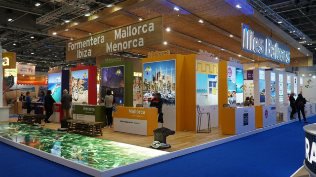 Archivo - El 'stand' de Baleares en la WTM 2019.