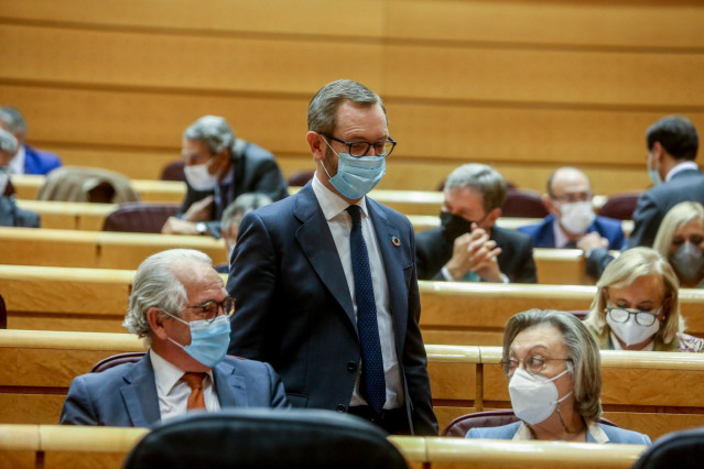 El portavoz del PP en el Senado, Javier Maroto