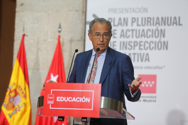 El consejero de Educación, Universidades y Ciencia y portavoz de la Comunidad de Madrid, Enrique Ossorio.