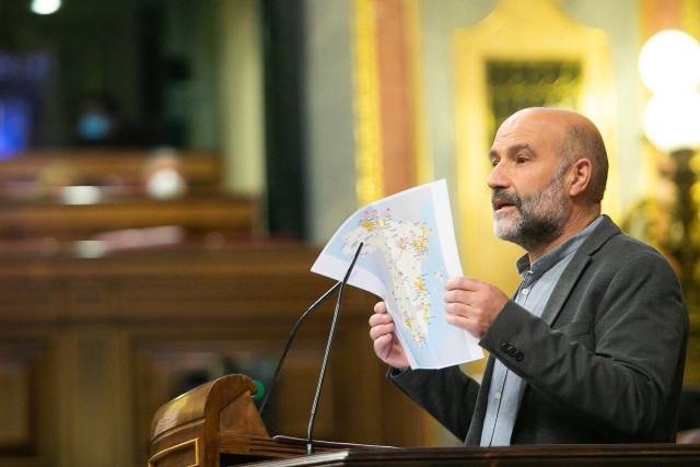 El diputado del BNG en el Congreso, Néstor Rego, en el pleno