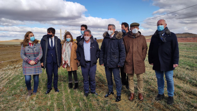 Visita a las obras del tramo Amusco-Osorno de la Alta Velocidad a Cantabria.