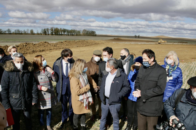 Acto de celebración del inicio de las obras del AVE Amusco-Osorno