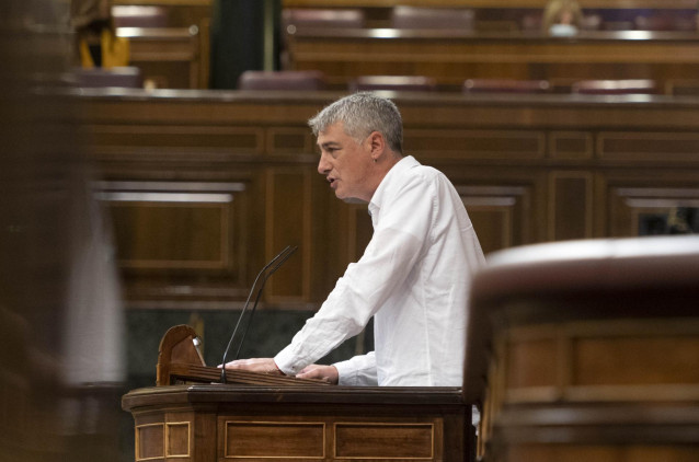 El portavoz económico de EH-Bildu en el Congreso, Oskar Matute