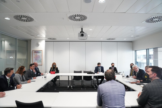 Moreno, en uno de los encuentros desarrollados en el marco de la COP26