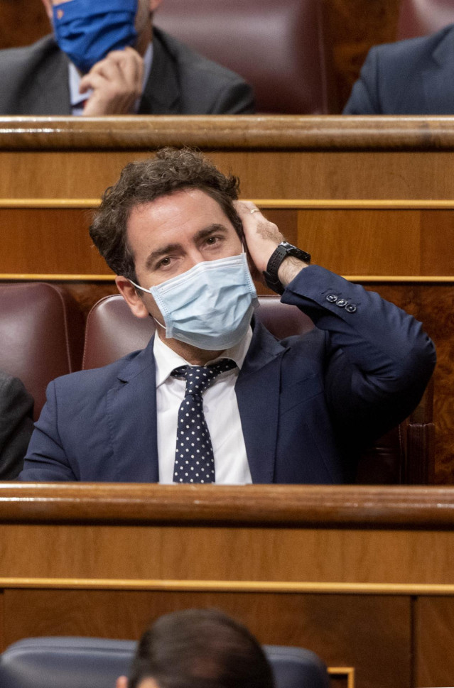 El secretario general del Partido Popular, Teodoro García Egea, en una sesión plenaria en el Congreso de los Diputados, a 4 de noviembre de 2021, en Madrid, (España).