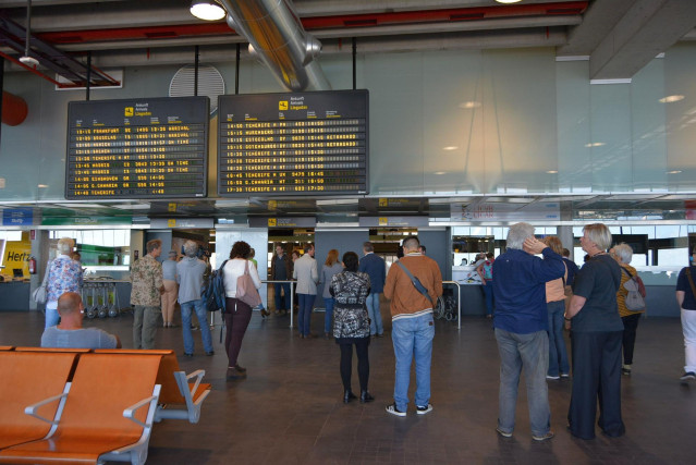 Archivo - Interior del Aeropuerto de La Palma