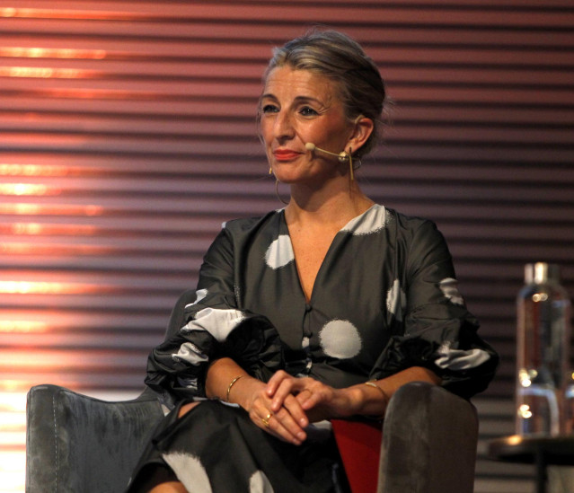 La vicepresidenta segunda y ministra de Trabajo y Economía Social, Yolanda Díaz, participa en el V Foro ‘El Económico’, con el título ‘La fuerza del diálogo’, en el Palacio de Congresos de Palma de Mallorca, a 5 de noviembre de 2021, en Palma de Mallorca,