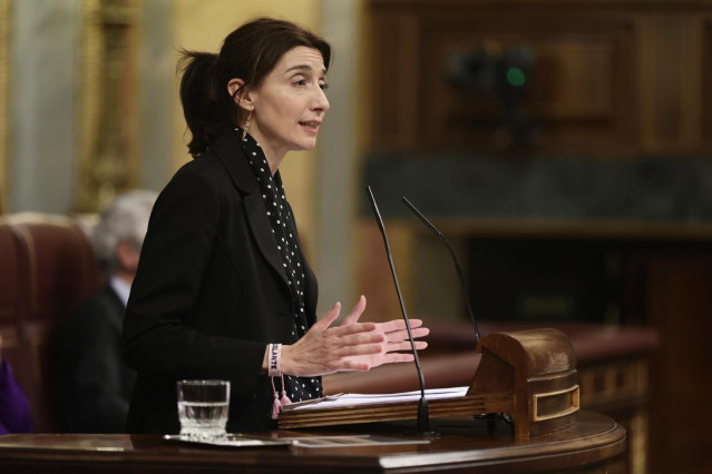 La ministra Justicia, Pilar Llop, interviene en una sesión plenaria en el Congreso