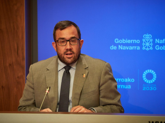 Archivo - El vicepresidente primero y portavoz del Gobierno de Navarra, Javier Remírez.