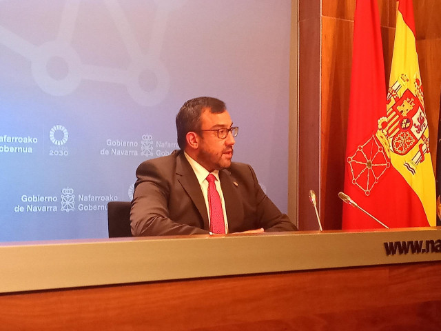 Archivo - El portavoz del Gobierno foral, Javier Remírez.